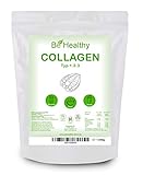 Collagen Pulver 1Kg - Kollagen Hydrolysat Peptide [TYP 1, 2, 3] - Eiweiß-Pulver - Ohne Zusatzstoffe - 100% Natürlich - Geschmacksneutral - Smoothie Drink - Made in Germany - BeHealthy | Jetzt Testen |