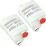 Anti-Kalk-Filterpatronen für Tefal Fasteo Liberty Easy Dampfbügeleisen – 2 Stück – passend für Modelle SV6010E0, SV6020G0, SV6035E0, SV6035G0, SV6038E0, SV6040E0, SV6040G0, SV6040M0, 6050 g. 0