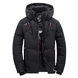 Herren Winterjacke Steppjacke mit Kapuze Daunenjacke Reißverschluss Sportjacke Zip Wärme Freizeit Outdoor Basic Casual Style Daunenjacke Leicht mit Kapuze Outdoor Dünn Dicke Warme W