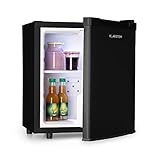 Klarstein Silent Cool Minibar Minikühlschrank Mini Snacks- und Getränkekühlschrank (2 Etagen, 4,5-15°C stufenlos, Temperaturregler, 30 Liter, 24dB leiser Betrieb, platzsparend) schw