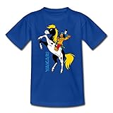 Spreadshirt Yakari Pferd Kleiner Donner Steigt Kinder T-Shirt, 110-116, Royalb