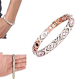Magnetic Therapy Menopause Reliving Bracelet,Magnetic Therapy Fit Plus Bracelet Women,Health Care Gift for Women (Rose Gold)