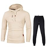 AWDX Herren Sportbekleidung Trainingsanzug Jogginganzug Sportanzug Jogginghose Sporthose und Trainingsjacke Jersey Hoodie Top Bottoms Jogging Gym Sport Sportbekleidung für Jungen und Männer(M ~ 3XL)