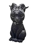 Youehsent Süße Schwarze Katze GNOME, Katze Halloween Rasen GNOME Harz Desktop Ornament, Schwarze Katze Statue Lustige Im Freien Garten Statue Figur Halloween Dekoration (A)