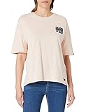 Superdry Womens Military Narrative Boxy Tee T-Shirt, Almond Buff, S