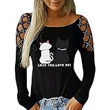 Moderne Blusen Damen Top V Ausschnitt Only Langarm Shirt Damen Shirts Damen Tshirt Weiß Long Tshirt Damen Yoga Kleidung Vintage T Shirt DüNne Sommer Blusen Tunika GroßE GrößE