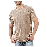 Sommer T-Shirt Herren Kurzarm Lässige Bluse Rundhals T-Shirts Softtops T-Shirts Soft Tank Rundhals-Ausschnitt Slim Fit Hoodie-Sw