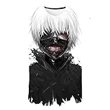 Tokyo Ghoul T-Shirt Männer Anime T-Shirt Graffiti 3D T-Shirt Straße Lustige Herrenkleidung Casual Kurzarm-21005_M