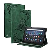 Schutzhülle für Huawei MatePad Pro 10.8 2021, Schmetterling, leicht, Slim Fit, Flip Folio-Ständer, Leder, Standfunktion, Magnetverschluss, Smart Cover für Huawei MatePad Pro 10.8 2021, Grü