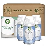 Air Wick Freshmatic Max PURE – Nachfüller Set für das automatische Duftspray – Duft: Frische Wäsche – 3 x 250 ml Nachfü