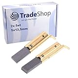 2x Kohlebürsten 5x13,5x39mm für viele Bosch, Bauknecht, Whirlpool, Siemens, AEG, Philips, Electrolux Waschmaschinen/Motork
