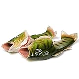 UniqStore Sandalen Tricky Fisch Hausschuhe Kreative Fisch Stil Strand Schuhe Simulation Fisch Strand Hausschuhe Herren, Grün, 42(China size)