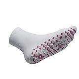 AKAIDE Herren Damen Baumwollsocken Wintersocken Plantar Warm Tanne Turmalin Socken – Selbstheizende Therapien Gesundheitssocken Knöchelstrumpf Unisex Gr. One size, weiß