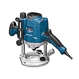 Bosch Professional Oberfräse GOF 1250 CE (1.250 Watt, Leerlaufdrehzahl 10.000-24.000 min-1, inkl. Kopierhülsenadapter, Parallelanschlag, Maulschlüssel 19 mm, Spannzange, im Karton)