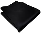 Gewebtes TigerTie Seideneinstecktuch in Schwarz Satin 100 % Seide - Einstecktuch Kavalierstuch Pochette Steck