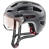 uvex Unisex – Erwachsene, finale visor vario Fahrradhelm, strato steel, 52-57