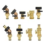 BoaInx Adapter 3/4'Messing Garten Tap Thread Schnellanschlussventil 5/8' Gartenhahnadapter Kupfer Metall Gewinde Wasserleitung Stecker 1 Stück Für Wasserhahnadapter (Color : G)