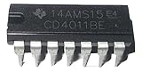 Texas Instruments cd4011be NAND Gate, 4 Tor, 2 Eingang, 6,8 MA, 3 V bis 18 V, dip-14 (1 Stück)