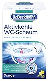 Dr. Beckmann Aktivkohle WC-Schaum | Für intensive Sauberkeit in der Toilette | mit Aktivkohle | 300 g