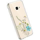 Ysimee Hülle kompatibel mit Samsung Galaxy Xcover 4 Handyhülle, Transparent Weiche Silikon Schutzhülle Malerei Muster Blumen Design [Crystal Klar] TPU Bumper Dünne Stoßfeste Hülle, Blume -23