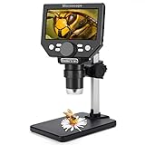 LCD Digital USB Mikroskop, Koolertron 4,3 Zoll 1080P 8 Megapixel 1000X HD Vergrößerung Zoom Drahtlose Mikroskopkamera mit 8 LED Leuchte, 2000mAh Akk