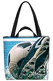 VOID Fussball Tor Schuss Tasche 33x33x14cm,15l Einkaufs-Beutel Shopper Einkaufs-Tasche Bag