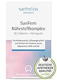 Sanhelios SanFemi – „Folsäure, Omega 3 plus Nährstoffkomplex“ – zur optimalen Versorgung für Frauen mit Kinderwunsch, Schwangere und Stillende – mit Eisen, Jod + 12 Vitamine + DHA/EPA - für 3 Monate!