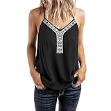 Damen New Camisole Cami Riemchen Swing Weste Top Ärmellos Damen Sommer Bedruckte Tanktops Geraffte Tunika Bluse Tops Damen Sommer Spaghettiträger Tank Ärmellose Weste Elegante T-Shirts Bluse C