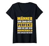 Damen Böhmerwäldler Männer Spruch Boehmerwaelder Boehmerwaeldler T-Shirt mit V