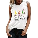 Pianshanzi Damen Tank Top Round Neck Ärmellose Top Ribbed Lässige Leibchen Sexy Weicher Atmungsaktiver Unterhemd S