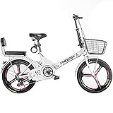 DODOBD Folding 20 Zoll Klapprad, Licht Aluminium Faltrad, Klappräder Cityrad Schnellklappsystem, für Erwachsene Ultraleichtes Tragbares Studentenfahrrad, Geeignet 145-180
