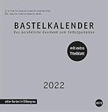 Bastelkalender silbergrau groß Premium: Das persönliche Geschenk zum Jahresw