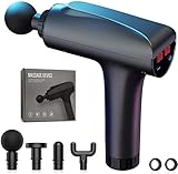 Massagepistole Racokky Handmassagegerät Elektrische Deep Tissue Massage Gun mit 20 Geschwindigkeiten 4 Verschiedene Massageköpfe Massagekörper-Entspannungswerkzeug