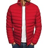 ZDDHOODY Winterjacke Herren Parka Daunen Jacke Parka Stehkragen Reißverschluss Winter Jacke Warmer Übergangsjacke Outdoorjacke Windjacke Windbreaker Freizeitjacke Leicht Puffer Jacke Softshelljack