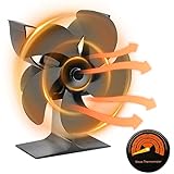 Ofenventilator 5 Flügel Wärmebetrieben 1400 U/min Kaminholz-Holzbrenner Öko-Ventilator Leiser Heimkaminventilator Effiziente Wärmeverteilung