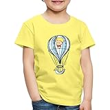 Spreadshirt Der kleine Prinz Heißluftballon Kinder Premium T-Shirt, 122-128, Gelb