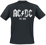 AC/DC Est, 1973 Männer T-Shirt schwarz L 100% Baumwolle Band-Merch, B