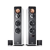 Teufel Ultima 40 Aktiv Surround 4.0-Set Weiß/Schwarz-Weiß Heimkino Lautsprecher 5.1 Soundanlage Kino Raumklang Surround Subwoofer Movie HiF