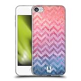 Head Case Designs Pink Zigzag Aquarelle Soft Gel Handyhülle Hülle kompatibel mit Apple Touch 6th Gen/Touch 7th G