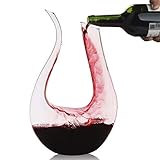 Smaier Dekanter,Decanter 1.2L Wein-Dekantiergefäß Bleifreier Glasbelüftungsweinkaraffe Perfektes Geschenkset Dek