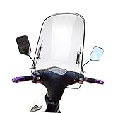 chlius Motorrad Universal Windschutzscheibe, Motorrad Spoiler, Windschild Windschutzscheibe Für Motorräder Elektrische Fahrzeuge, Bruchsicheres, Winddichtes, Kältefestes PC-Schild 425mm X 460