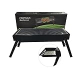 Folding Portable BBQ Grills, Grill Outdoor Holzkohlegrill Campingkocher Gril zum Kochen am offenen Feuer, Campingzubehör Kochen zum Grillen, Picknick, W