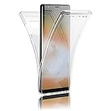 Kaliroo 360° Schutzhülle Klar kompatibel mit Samsung Galaxy Note 8 Hülle, Transparente Silikon Rundum Handyhülle Full-Body Case Slim Cover Dünn, Handy-Tasche Phone Etui Vorne & Hinten Komplett-S