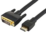 Amazon Basics HDMI-zu-DVI-Adapterkabel, HL-007349, - 4,57 meter, Schwarz, (Nicht für den Anschluss an SCART- oder VGA-Anschlüsse)