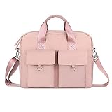 Cobeky Laptoptasche 15,6 Zoll Wasserdicht Herren Damen Laptop Aktentasche Business Handtasche Große Kapazität Messenger Umhängetaschen Pink