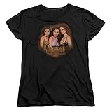 Charmed – Damen Smokin T-Shirt in Schwarz, Schwarz - Schwarz, L