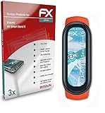 atFoliX Schutzfolie kompatibel mit Xiaomi Mi Smart Band 6 Folie, ultraklare und Flexible FX Displayschutzfolie (3X)