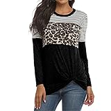 ZYYM Langarmshirts Damen T-Shirt Damen Tunika Lässiges Rundhals Sweatshirt Basic Sweatshirt Oberteile Blusen Pullover Sweater T-Shirt Damen Top Casual Bluse Langarm Tops Damen Langarm Ob