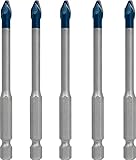 Bosch Professional 5x Expert HEX-9 HardCeramic Bohrer Set (für Dachziegel, Fliesen, Ø 6 mm, Zubehör Schlagbohrmaschine)