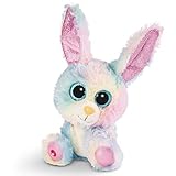 NICI Glubschis: Das Original – Glubschis Hase Rainbow Candy 15 cm – Kuscheltier Hase mit großen Augen – Flauschiges Plüschtier mit großen Glitzeraugen – Schmusetier für Kuscheltierliebhaber – 45561